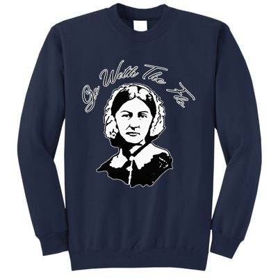 Go With The Flo Florence Nightingale Funny Nurse Tall Sweatshirt