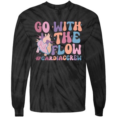 Go With The Flow Cardiac Crew Tie-Dye Long Sleeve Shirt