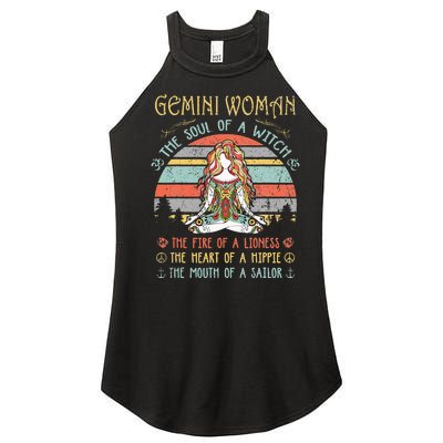 Gemini Woman The Soul Of A Witch Vintage Birthday Women’s Perfect Tri Rocker Tank