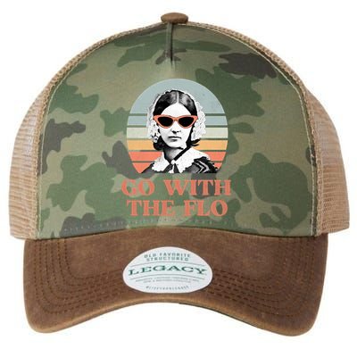 Go With The Flo Funny Nursing Legacy Tie Dye Trucker Hat
