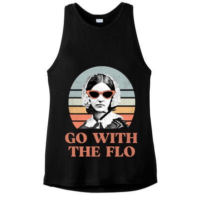 Go With The Flo Funny Nursing Ladies PosiCharge Tri-Blend Wicking Tank