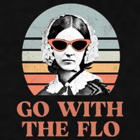 Go With The Flo Funny Nursing Ladies PosiCharge Tri-Blend Wicking Tank