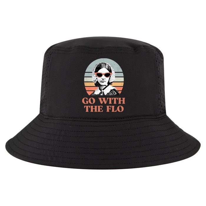 Go With The Flo Funny Nursing Cool Comfort Performance Bucket Hat