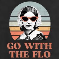 Go With The Flo Funny Nursing Cool Comfort Performance Bucket Hat