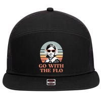 Go With The Flo Funny Nursing 7 Panel Mesh Trucker Snapback Hat