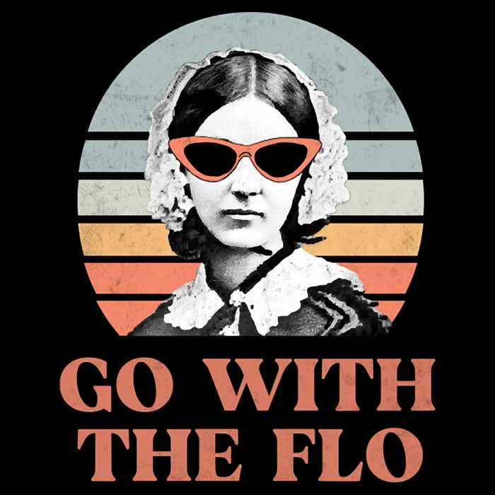 Go With The Flo Funny Nursing Tall T-Shirt