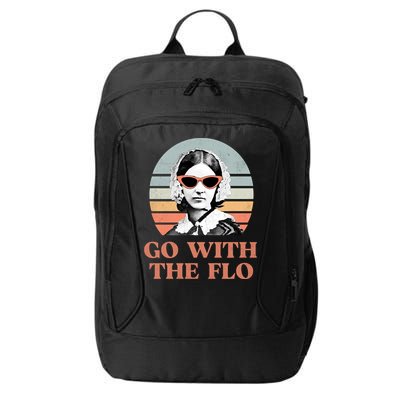 Go With The Flo Funny Nursing City Backpack