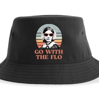 Go With The Flo Funny Nursing Sustainable Bucket Hat