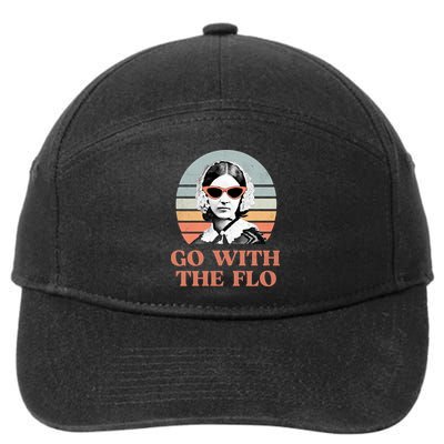 Go With The Flo Funny Nursing 7-Panel Snapback Hat