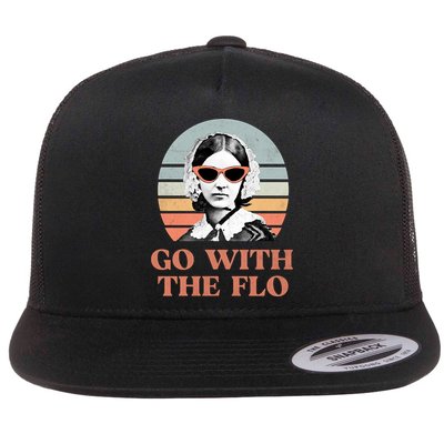 Go With The Flo Funny Nursing Flatbill Hat