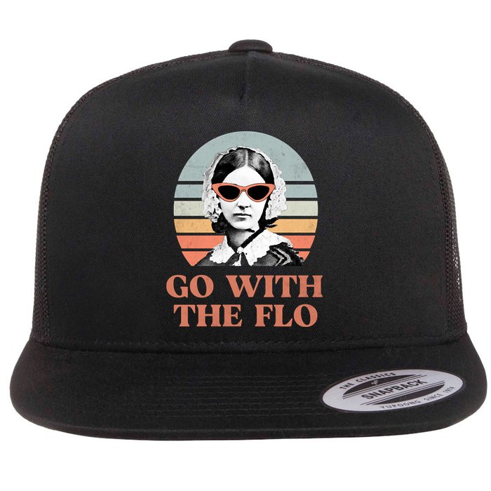 Go With The Flo Funny Nursing Flatbill Hat