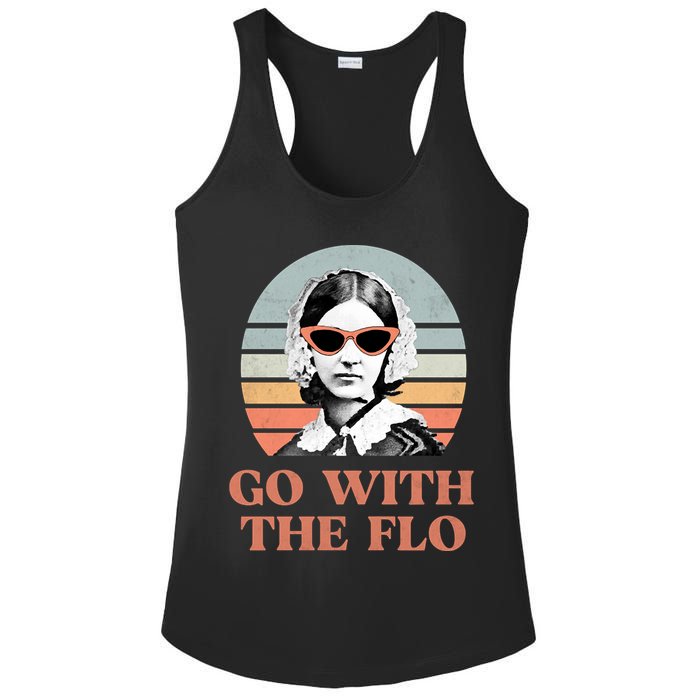 Go With The Flo Funny Nursing Ladies PosiCharge Competitor Racerback Tank