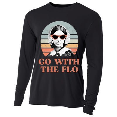 Go With The Flo Funny Nursing Cooling Performance Long Sleeve Crew