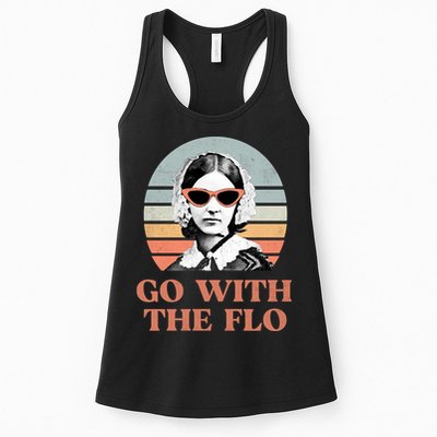 Go With The Flo Funny Nursing Womens Tank Top