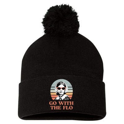 Go With The Flo Funny Nursing Pom Pom 12in Knit Beanie