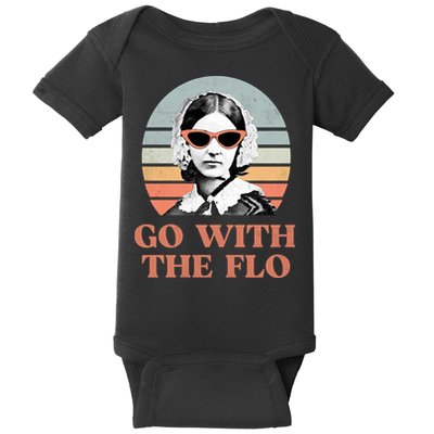 Go With The Flo Funny Nursing Baby Bodysuit
