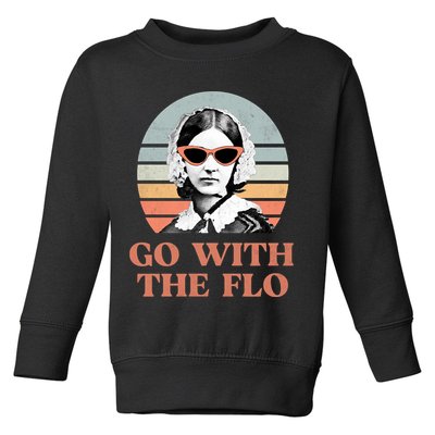 Go With The Flo Funny Nursing Toddler Sweatshirt