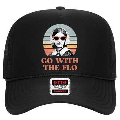 Go With The Flo Funny Nursing Trucker Hat