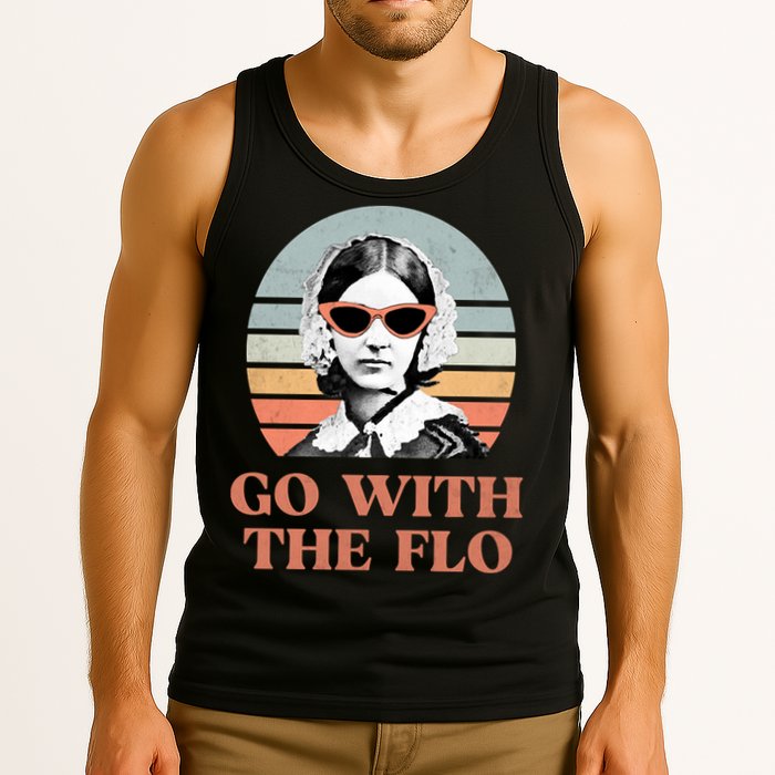 Go With The Flo Funny Nursing Tank Top