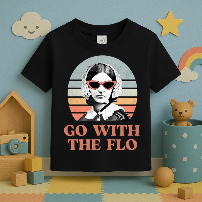 Go With The Flo Funny Nursing Toddler T-Shirt