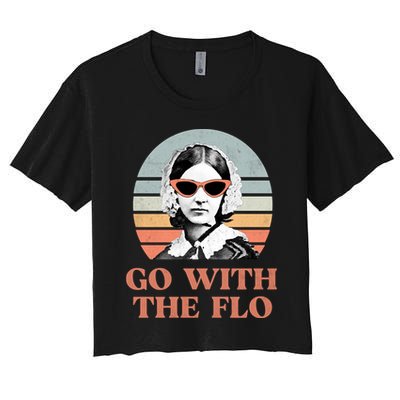 Go With The Flo Funny Nursing Crop Top