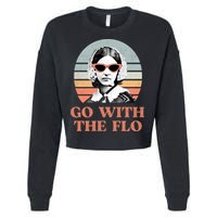 Go With The Flo Funny Nursing Cropped Pullover Crew