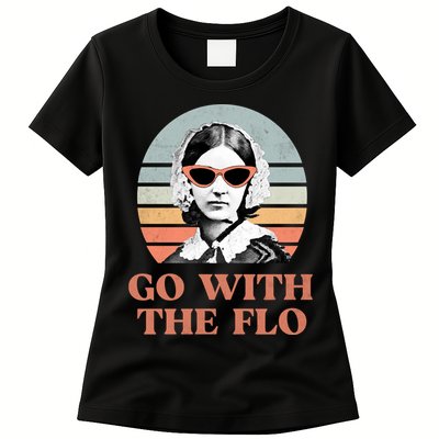 Go With The Flo Funny Nursing Womens T-Shirt