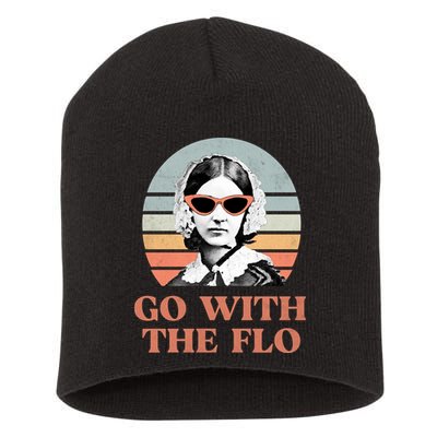 Go With The Flo Funny Nursing Short Acrylic Beanie