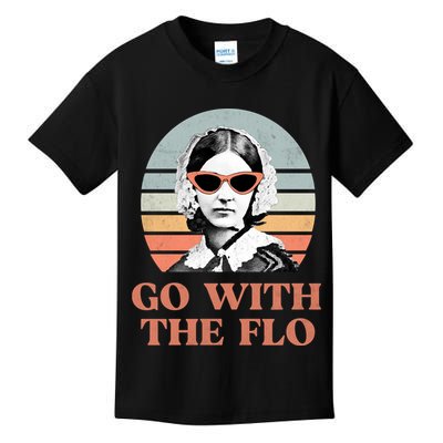 Go With The Flo Funny Nursing Kids T-Shirt