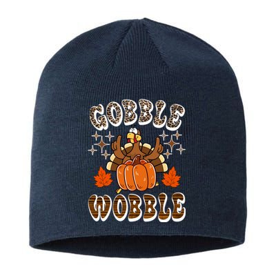 Gooble Wobble Turkey Thanksgiving Holiday Cheetah Sustainable Beanie