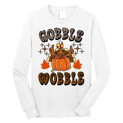 Gooble Wobble Turkey Thanksgiving Holiday Cheetah Long Sleeve Shirt