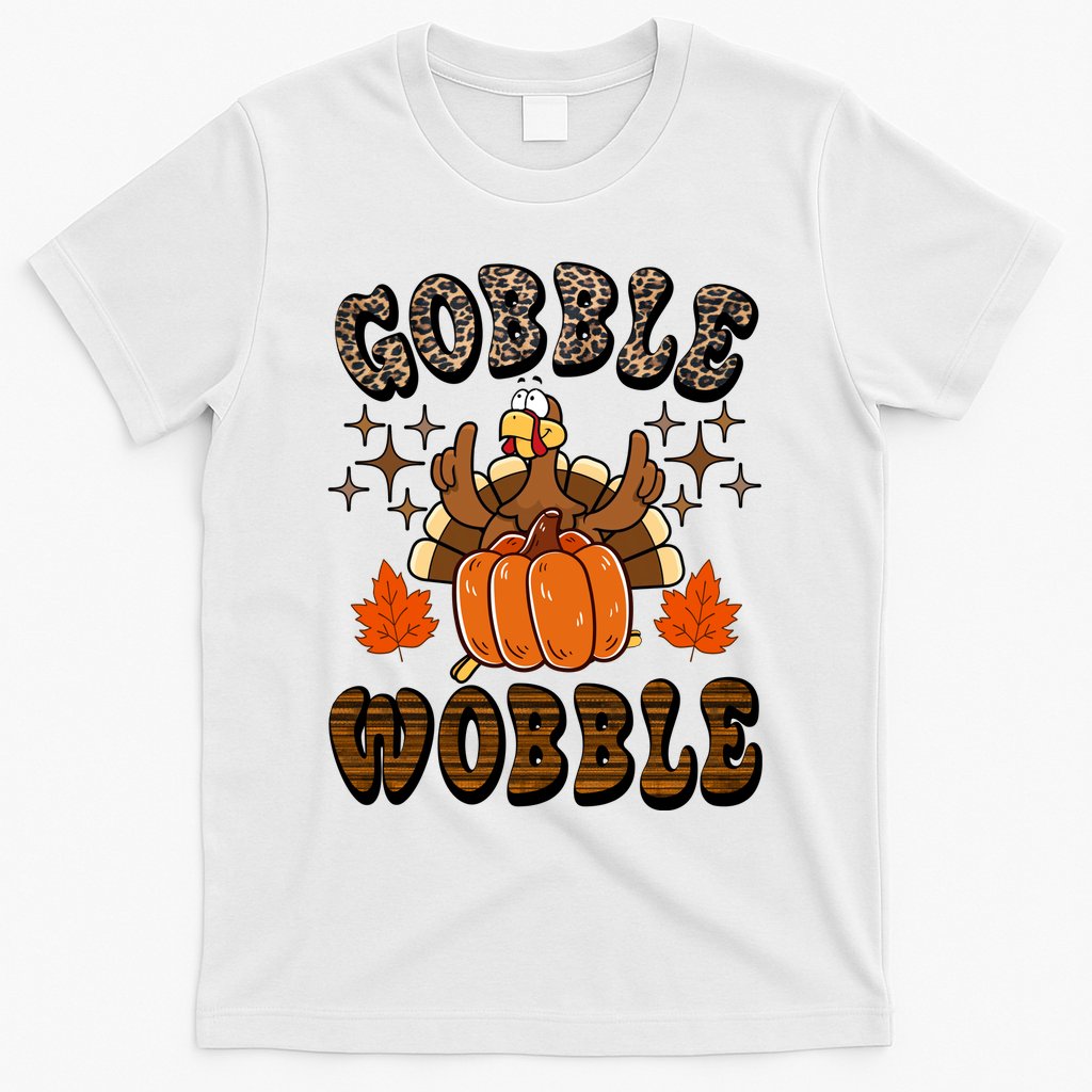 Gooble Wobble Turkey Thanksgiving Holiday Cheetah T-Shirt