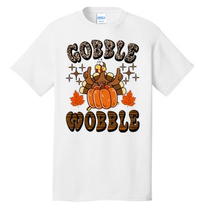 Gooble Wobble Turkey Thanksgiving Holiday Cheetah Tall T-Shirt