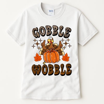Gooble Wobble Turkey Thanksgiving Holiday Cheetah Tall T-Shirt