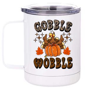 Gooble Wobble Turkey Thanksgiving Holiday Cheetah 12 oz Stainless Steel Tumbler Cup