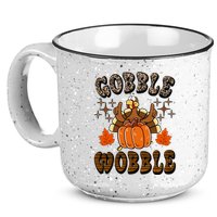 Gooble Wobble Turkey Thanksgiving Holiday Cheetah 15oz Campfire Ceramic Mug