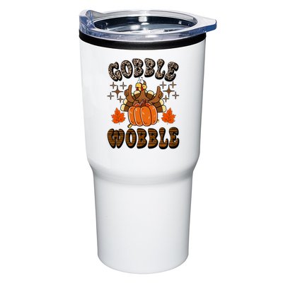Gooble Wobble Turkey Thanksgiving Holiday Cheetah Tumbler