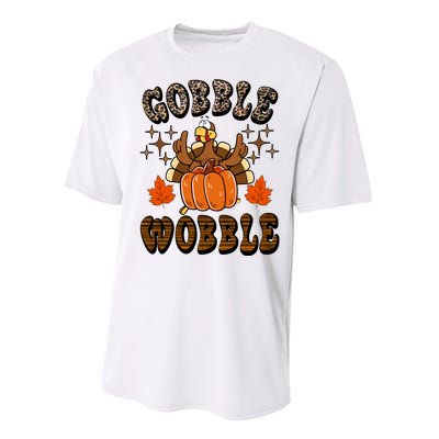 Gooble Wobble Turkey Thanksgiving Holiday Cheetah Performance Sprint T-Shirt