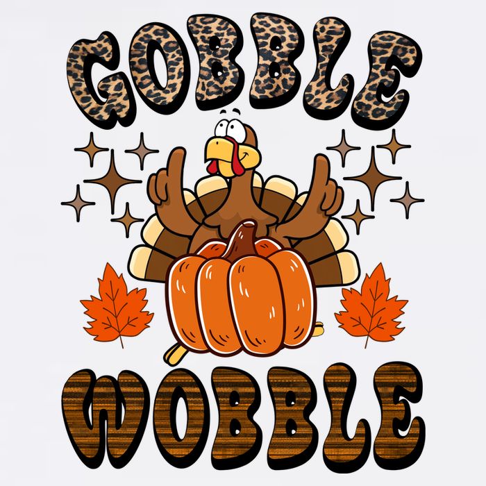 Gooble Wobble Turkey Thanksgiving Holiday Cheetah Baby Bodysuit