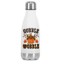 Gooble Wobble Turkey Thanksgiving Holiday Cheetah Stainless Steel Insulated Water Bottle