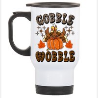 Gooble Wobble Turkey Thanksgiving Holiday Cheetah Stainless Steel Travel Mug