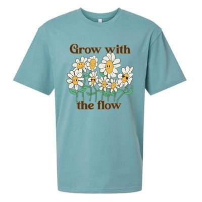 Grow With The Flow Flowers Sueded Cloud Jersey T-Shirt