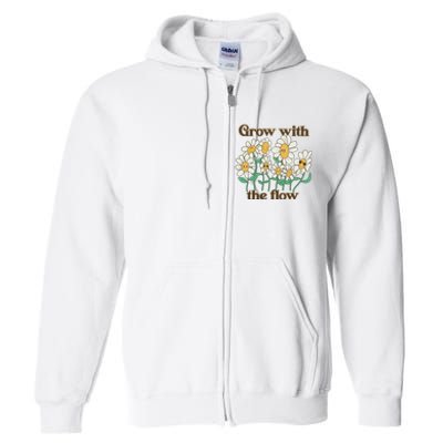 Grow With The Flow Flowers Full Zip Hoodie