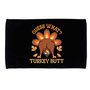 Guess What Turkey Butt Funny Thanksgiving Microfiber Hand Towel