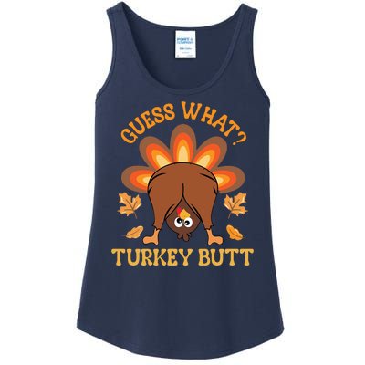 Guess What Turkey Butt Funny Thanksgiving Ladies Essential Tank