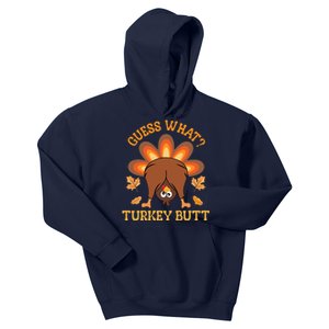 Guess What Turkey Butt Funny Thanksgiving Kids Hoodie