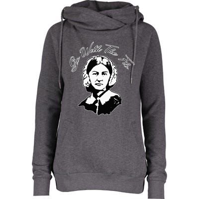 Go With The Flo Florence Nightingale Womens Funnel Neck Pullover Hood