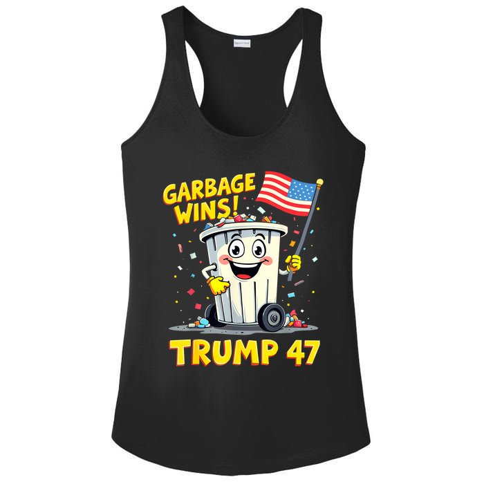 Garbage Wins Trump 47 Team Garbage For Trump 2024 Elections Ladies PosiCharge Competitor Racerback Tank