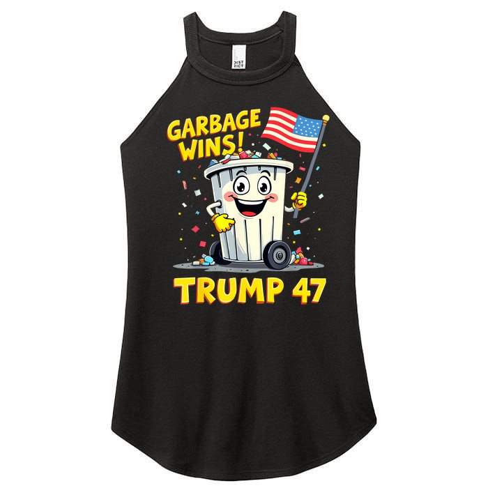 Garbage Wins Trump 47 Team Garbage For Trump 2024 Elections Women's Perfect Tri Rocker Tank