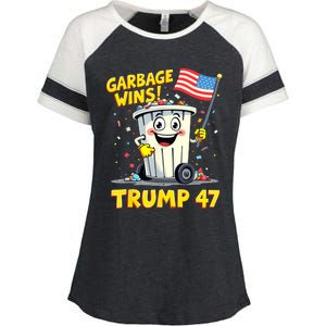 Garbage Wins Trump 47 Team Garbage For Trump 2024 Elections Enza Ladies Jersey Colorblock Tee